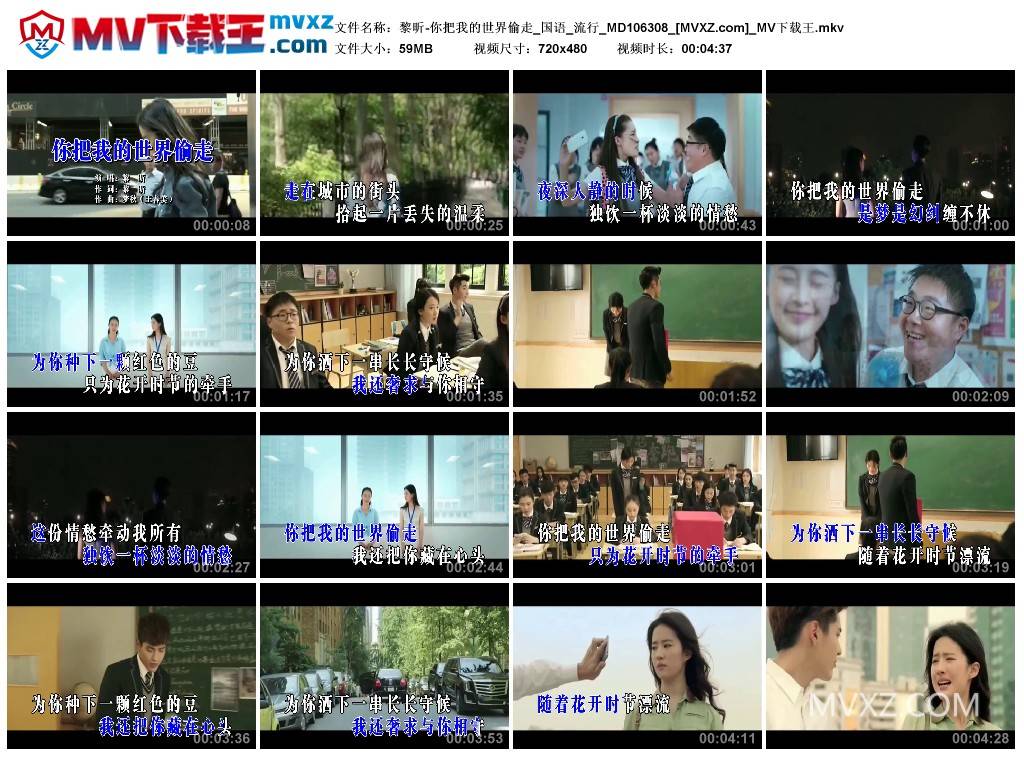 黎昕-你把我的世界偷走_国语_流行_MD106308